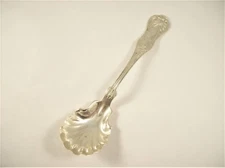 ANTIQUE STERLING SILVER SUGAR SHELL, OLD KING, WHITING MANUFACTURING CO.