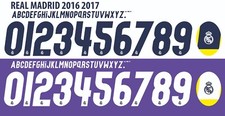 Juego de nombre y número para fútbol local/fuera del Real Madrid La Liga 2016/2017