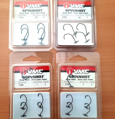 VMC Spinshot Haken 7119SH Gr. 2; 1; 1/0; 2/0 für Drop Shot Zero Line Twist - Bild 1 von 2