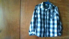 English Laundry Boys Size 6 All Cotton Black & White Button Up Long Slv Shirt