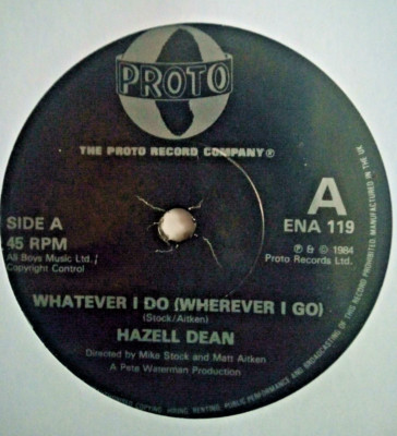 hazel dean - whatever i do , wherever i go - excellent condition 7'' vinyl 45 rpm