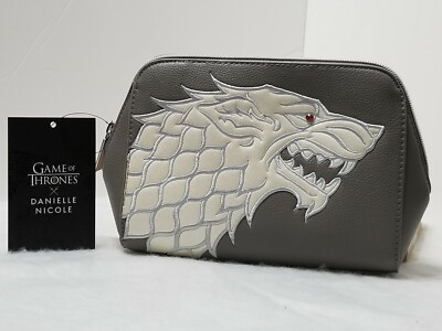 DANIELLE NICOLE GAME OF THRONES HOUSE STARK COSMETIC / ESSENTIALS BAG 7'' X 10''