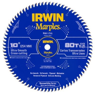 Irwin Tools  1807370 Marples Laser Cut 10-Inch 80-Tooth Bevel Saw Blade