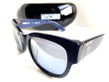 Authentic New MOSCHINO Sunglasses Blue Oversized Women's Sunglasses