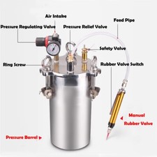 Manual Glue Dispenser Pressure Barrel 3L Flow Dispensing Valve Stainless