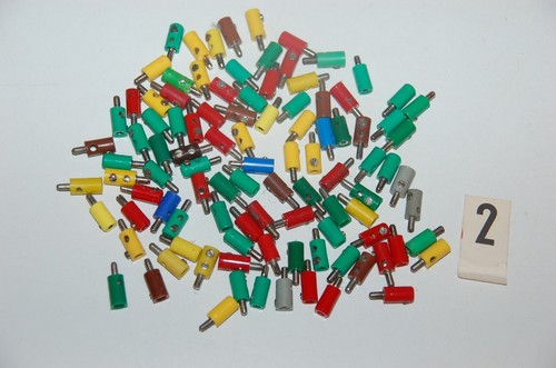 100 Querlochstecker mit 2,6 mm Stift Stecker in verschiedenen Farben 2