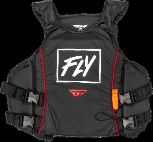 Fly Racing Black and Red Pullover Nylon Life Jacket Floatation Vest ...