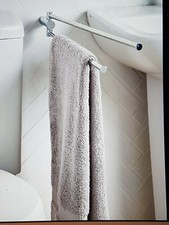 NEXT Stainless Steel Double Towel Rail for Bathroom&Kitchen H6.5 x W45 x D6.5cm