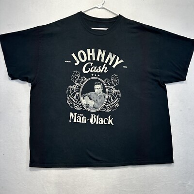 Rock Johnny Cash T Shirt Uk Original Rock N Roll Red/Grey Johnny