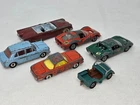 LOT OF 6 VINTAGE DIECAST TOY CARS DINKY MEBETOYS CORGI HUSKY FERRARI FORD MORRIS