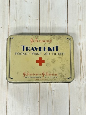 Vintage Johnson & Johnson First Aid Travel Tin