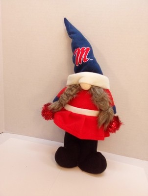 Mississippi University Plush Team  Gnome Cheerleader Ole' Miss. 14-inch NCAA New
