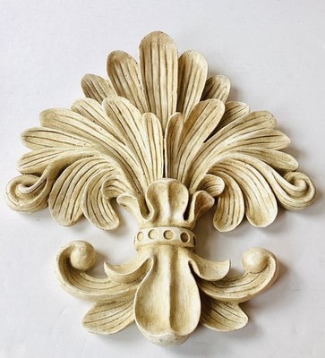 Vintage Fleur de Lis Wandrelief verziert Französisch Toskan Harz Architektur Dekor