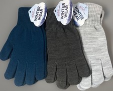 New Gloves Dark Gray, Gray And Teal Stretch Gloves Pack Of 3