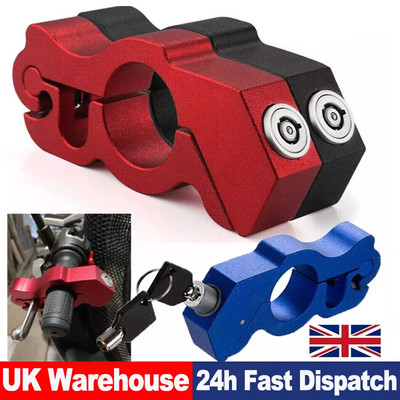Motorbike Motorcycle Handlebar Throttle Grip Lock Anti-theft Brake Level Lock