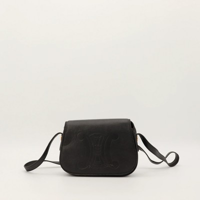 La Tasche Triomphe Leder Schwarz Celine
