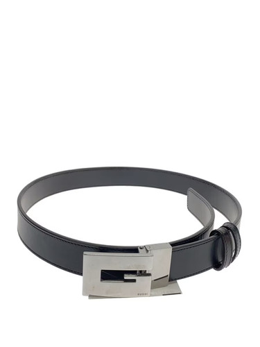 GUCCI G Logo Belt Leather Black Women's 161703・480199・80・32