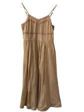 NEW w/tags Madewell womens XS silk pink slip dress w/embroidery details & lining