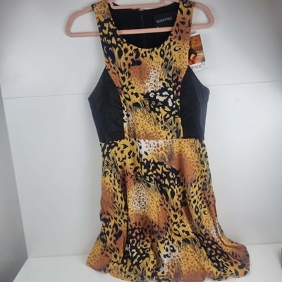 Nerzrosa Survivor Kleid Leopardenmuster Größe M ärmellos Punkkleid neu mit Etikett