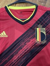 Adidas BELGIUM 2020/21 M Home Football Shirt Soccer Jersey Men's S Red Aeroready