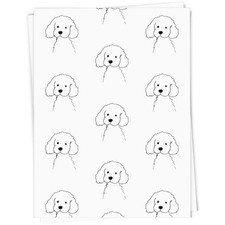 Geschenkpapier/Geschenkanhänger "Süße Pudelskizze" (GI051420)