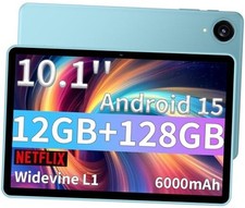 Android 15 Tablet, 10.1 Inch Tablets with Octa-core Processor,HD IPS Blue