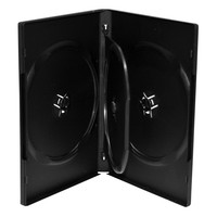 MEDIARANGE BOX17 DVD Box 4 Discs Black Plastic 120mm RoHS Case for 4