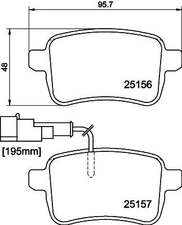 Mintex Rear Brake Pads Set For Alfa Romeo Dodge Dart Giulietta