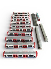 Job Lot Diecast Toy Trains – London Underground Tube – RenToy / Hamleys – 15pcs