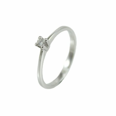 Mirco Visconti Damen Solitär Ring Weißgold mit Diamant Zertifikat 007