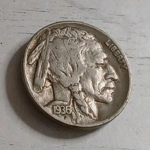 1936-P Buffalo Indian Head Nickel ~ Free Shipping! #1