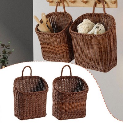 Woven Hanging Wall Basket Storage Basket Multipurpose Decorative Storage