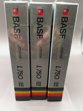 BASF L750 Chrome Blank Video Cassette 222m BETA Tape NEW  Sealed 3-Pack 