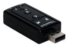 USB 2.0 to Dual 3.5mm Audio Converter Sound / Microphone with Volume