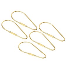 Brass Key Ring, 5pcs Gold Screw Lock Clip Simple Style Keychain