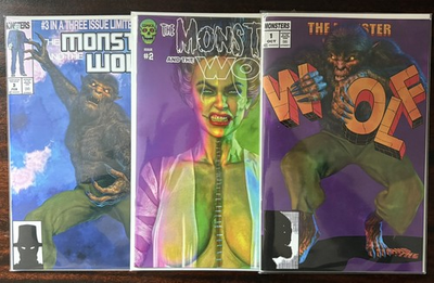 #ad #ad MARK SPEARS THE MONSTER amp; THE WOLF 1 3 Set Kickstarter SIGNED Ltd 210 NM NM 🔥 $265.00