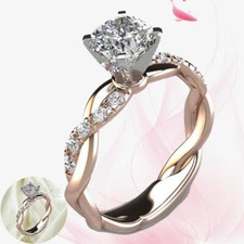 Ring Bling Gift Beautiful Moissanite Fashion Silver plated Women Engagement