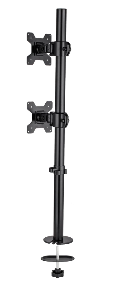 Dual Monitor Desktop Mount Stand Fully Adjustable Screens 13"-27" 25LBS Desk - Image 3 of 4