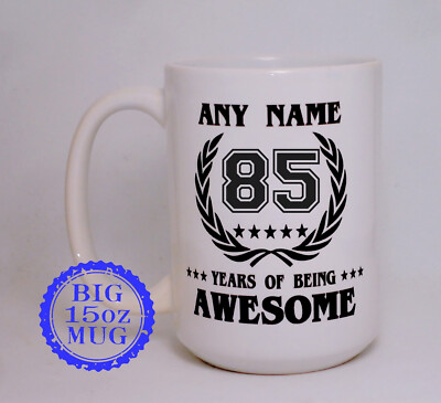 PERSONALISIERTE 26 Years Of Being Awesome große 15 Unzen Tasse Geburtstag Feier 5 Sterne