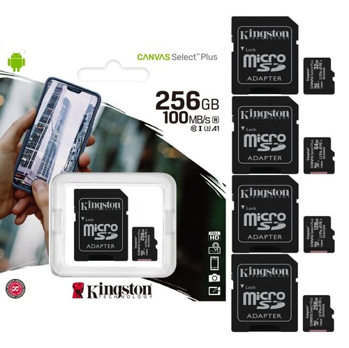 Kingston Canvas Select Plus 32GB 64GB 128GB 256GB Class 10 UHS-1 microSD Karte - Bild 1 von 5