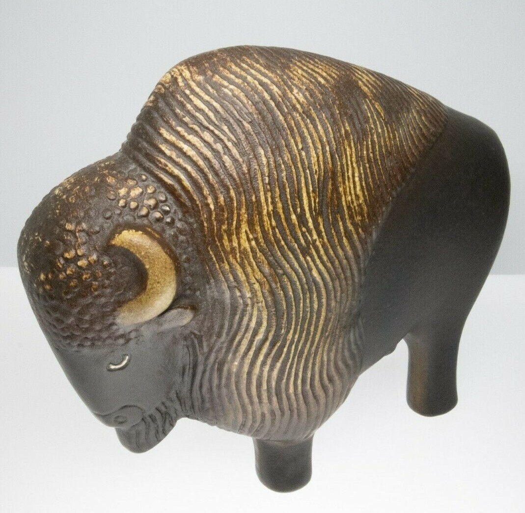 【美品】リサラーソン　バイソン Lisa Larson WWF Bison Limited Figurine 1978s Vintage by