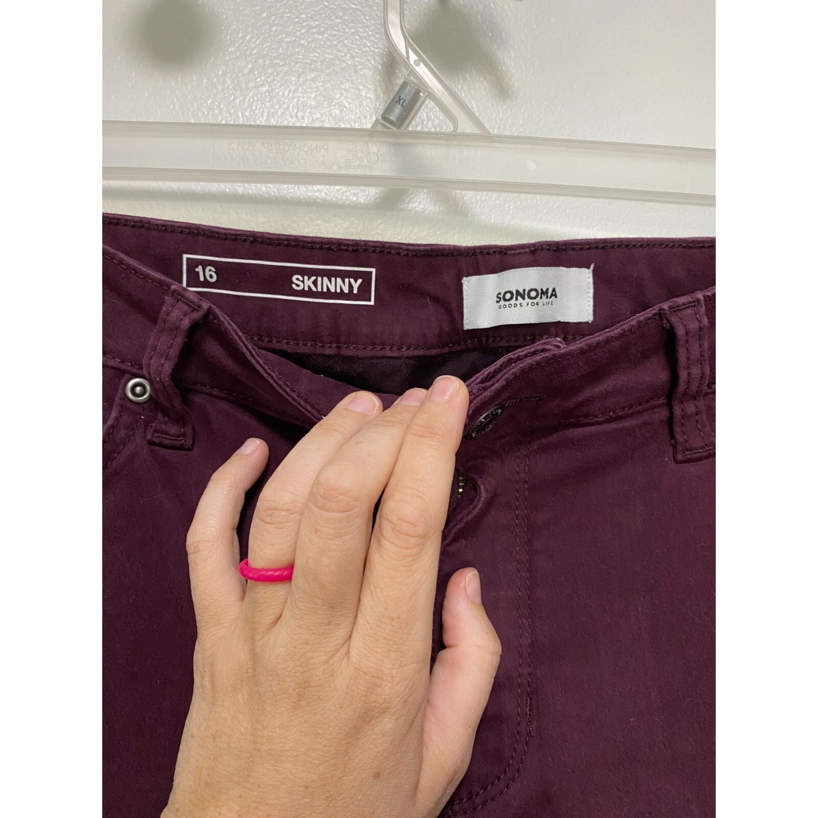 Sonoma Kohl's Women's Stretch Skinny Jeans Purple Plus Size 16 eBay