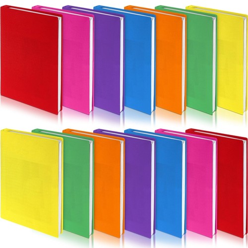 14 Pack Stretchable Jumbo Book Sleeve Covers 14.5 x 9 Inch Stretchable Book C...