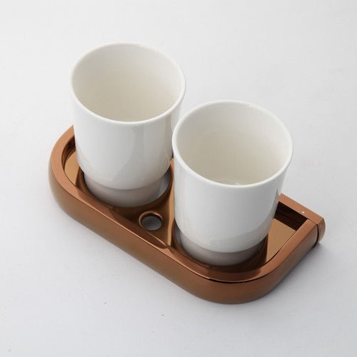 Multi-Functional Rose Gold Alloy Bathroom Accessory Towel Rack Toilet Towel Rod - Picture 58 of 119