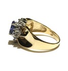 10k yellow gold .36ct SI1 H diamond tanzanite gemstone ring 5.1g ladies 8 — photo 5
