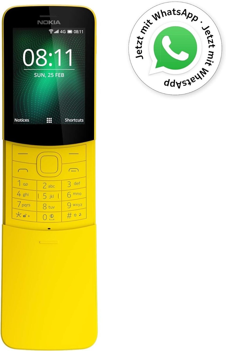 Nokia 8110 4G - 4GB - Yellow Banana (Unlocked) 6438409016874