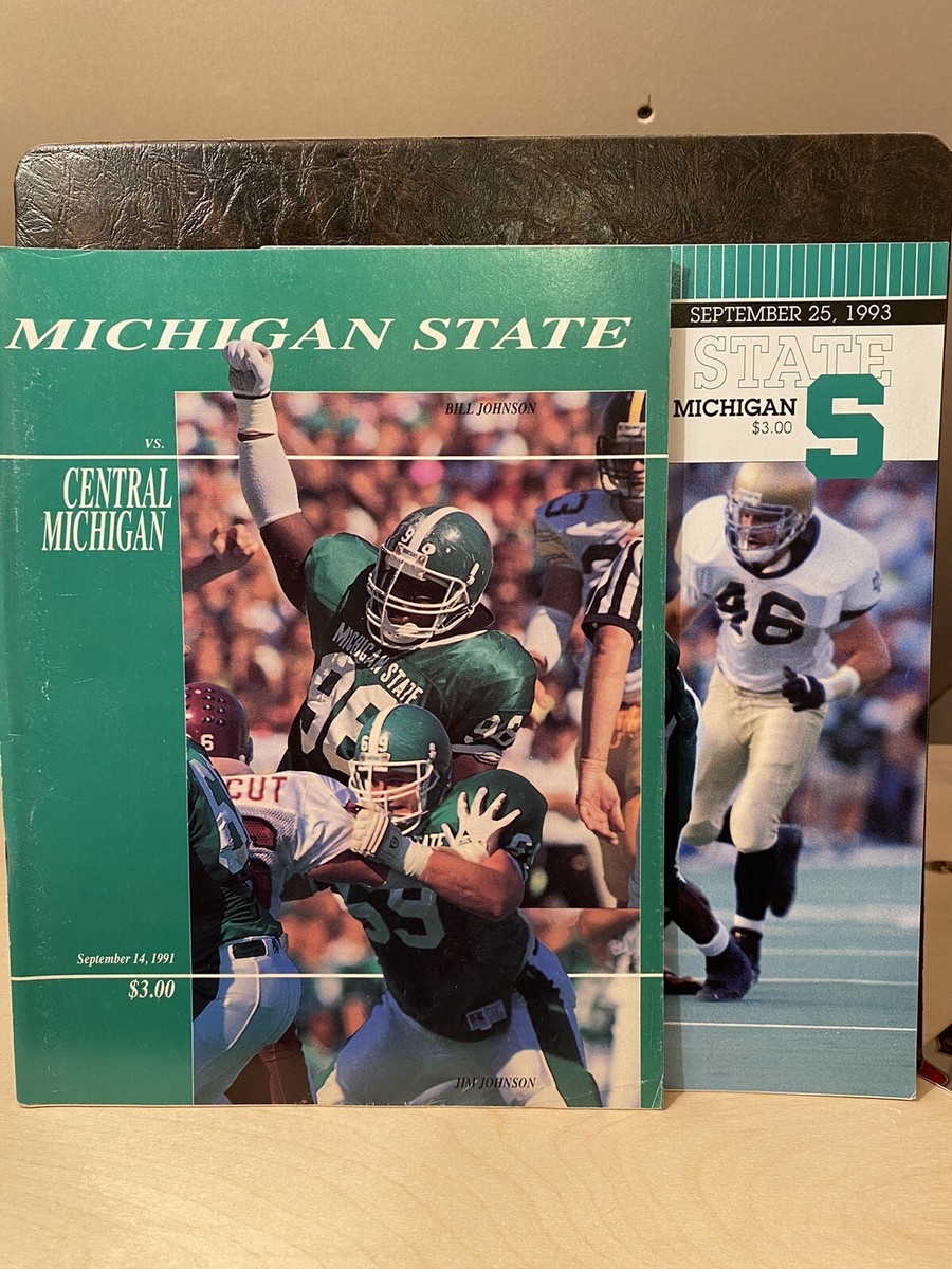 1991,1993 Michigan State MSU vs Central MI CMU Football Programs