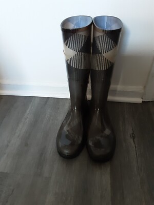 BURBERRY Women CHARCOAL Gray NOVA CHECK Tall