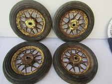 lot de 4 roues de voiture a pedales ferrari morelet guerineau indy
