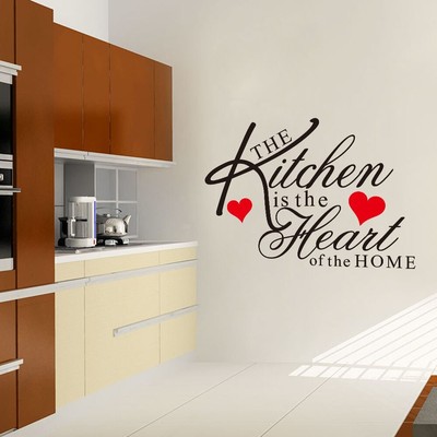 Wandtattoo   The Kitchen is the Heart of the Home  Deko Sticker für Küche